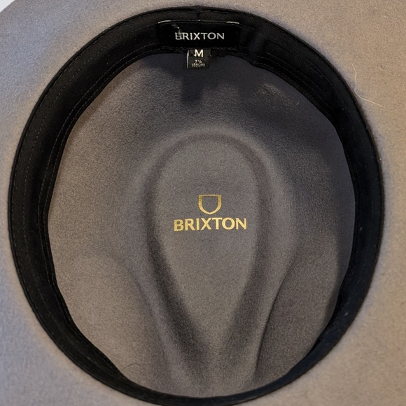 Grey Brixton Fedora Size M - Picture 2 of 3